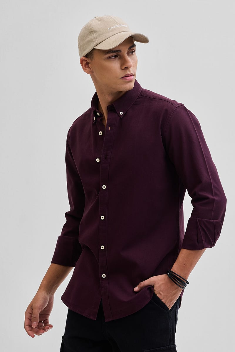 Men's Premium Solid Full Sleeve Button-Down Casual Shirt for Smart Everyday Style
